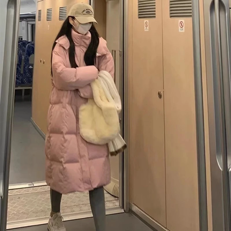 棉服女冬季2025年新款设计感韩系流行棉袄中长款加厚学生外套棉衣