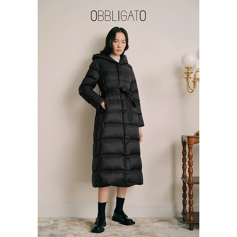 OBBLIGATO奥丽嘉朵 秋季1C63308500线上专选长款收腰羽绒服