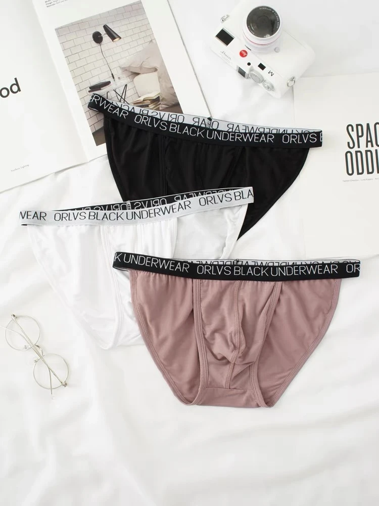 男士内裤莫代尔柔软舒适性感细腰带高叉三角纯色运动青年OR6102