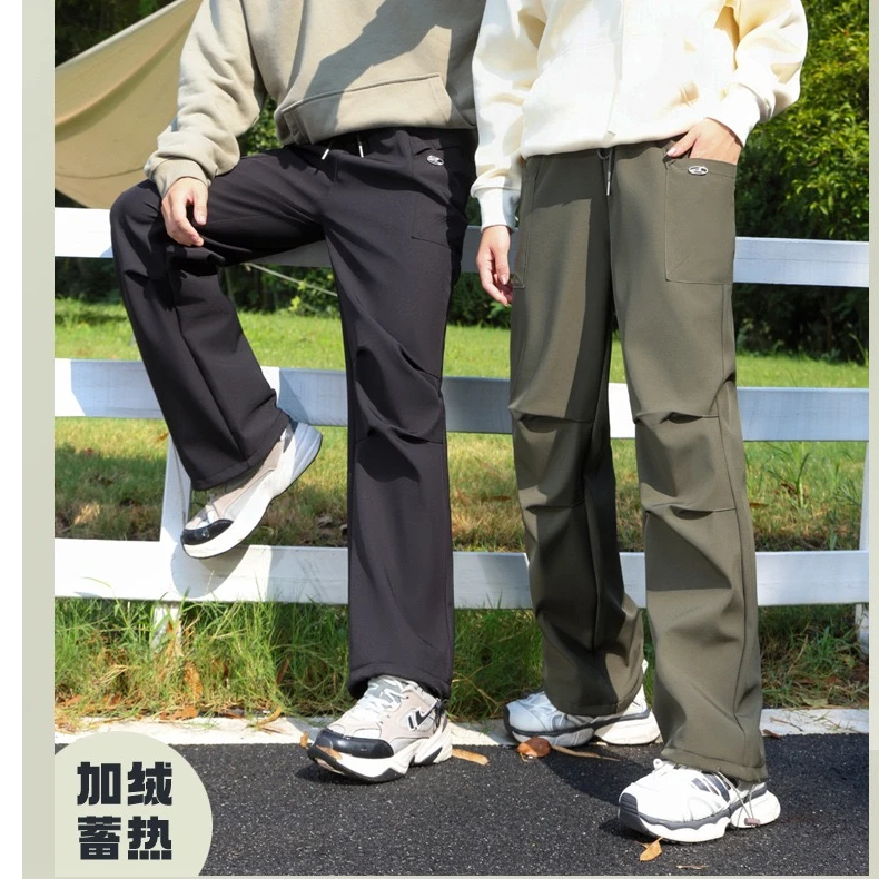犀果 男女同款加绒工装裤三防户外运动工装降落伞裤
