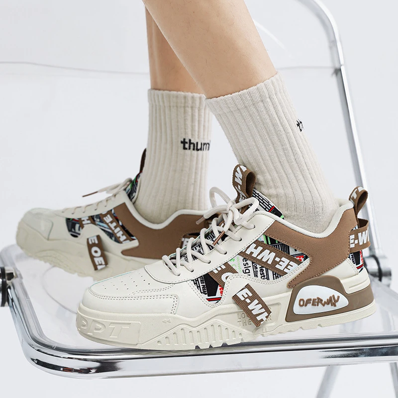 小白男鞋春夏季透气高端厚底ins增高一脚蹬爸爸轻奢黑色新款鞋子