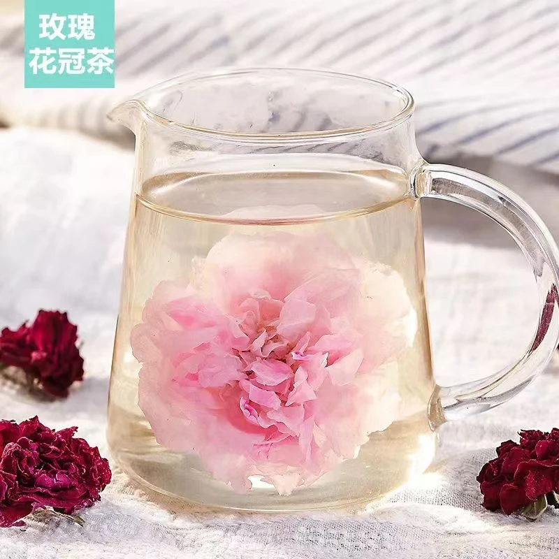 2024玫瑰花冠茶重瓣红玫瑰花茶食用无硫熏30克包邮