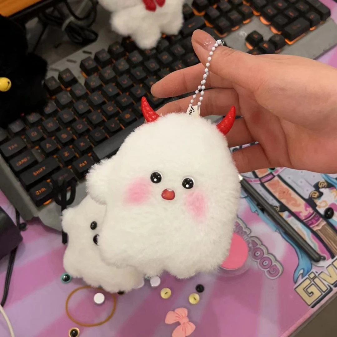 万圣节幽灵吱吱叫小怪兽玩偶钥匙扣挂件diy手工材料套装情侣配饰