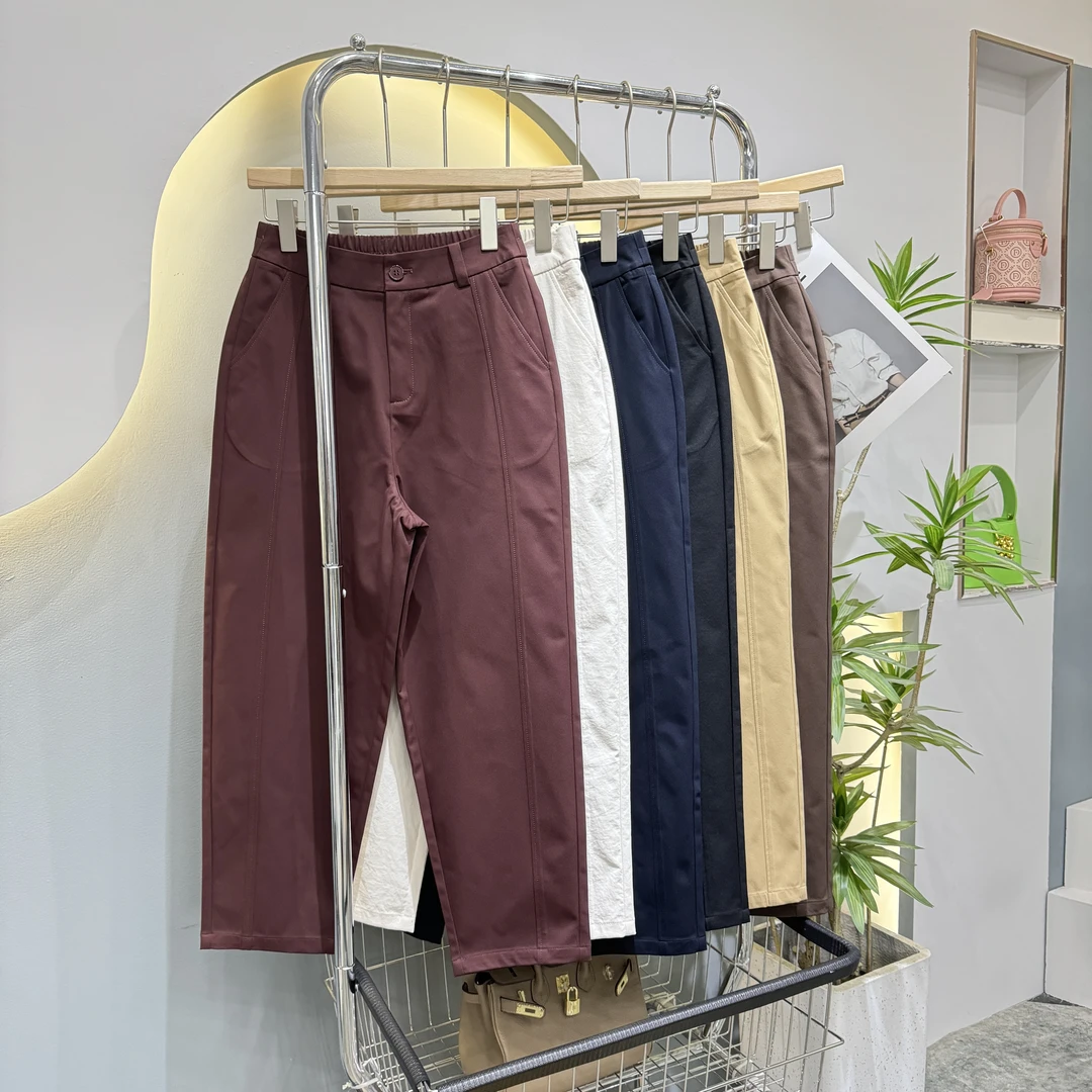 梦恋缘秋款上新 重磅纱线遮腿遮胯显瘦时尚百搭休闲镰刀裤 82460