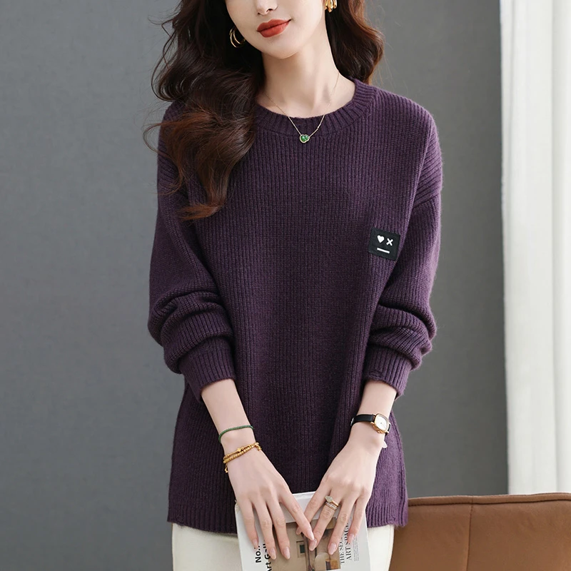 红色毛衣秋冬2024新款爆款大码女装针织上衣洋气显瘦中长款打底衫