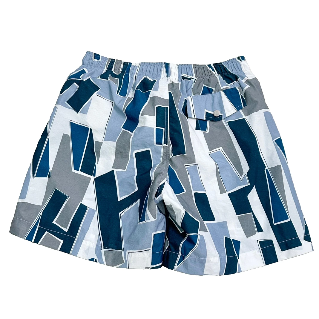 全新未使用 Hermes/爱马仕 爱马仕  男士蓝色拼色H透气夏季沙滩裤