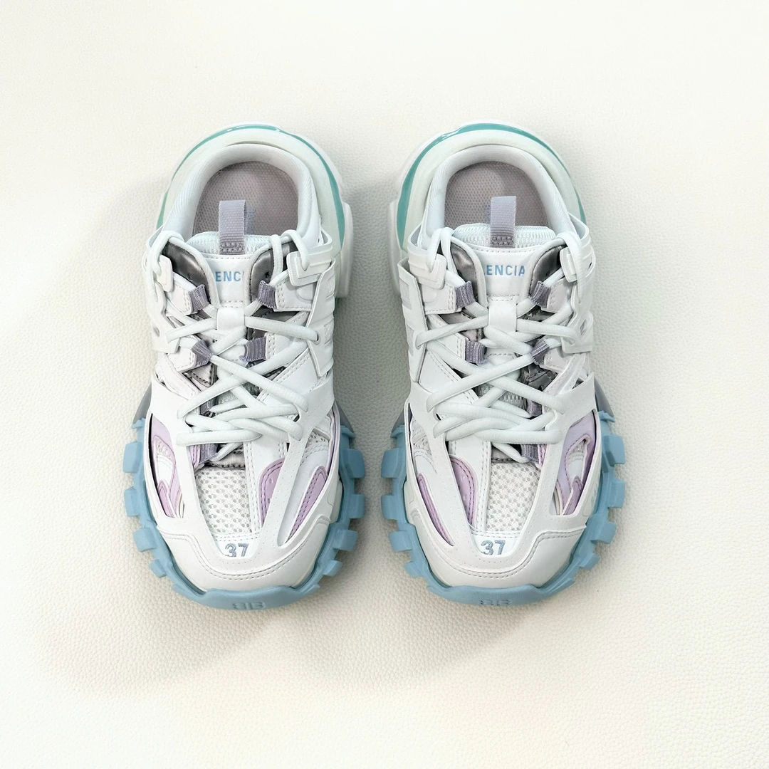 全新未使用 Balenciaga/巴黎世家 巴黎世家 女士马卡龙Track半拖