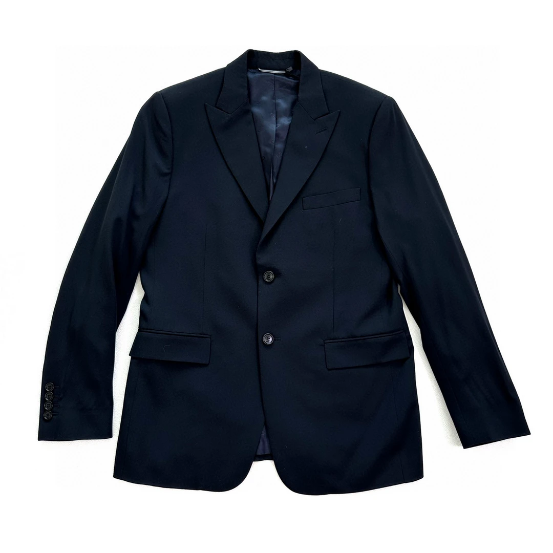 全新未使用 DIOR/迪奥 迪奥 男士深蓝色单西修身裁剪西装西服外套
