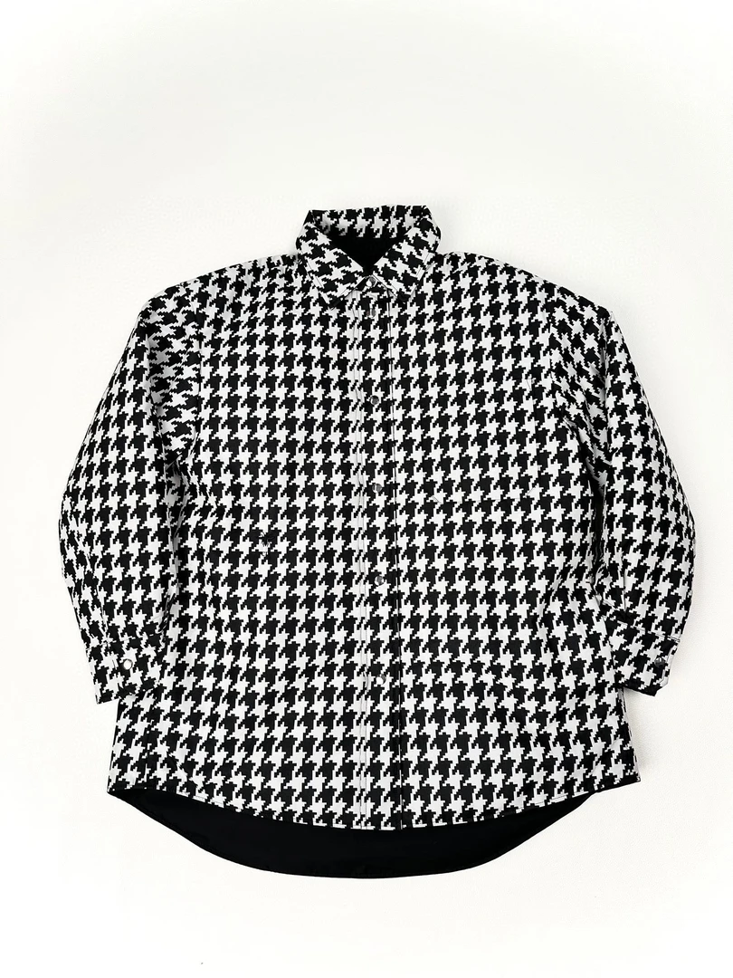 全新未使用 DIOR/迪奥 迪奥 女士黑白色千鸟格双面双穿款百搭棉服