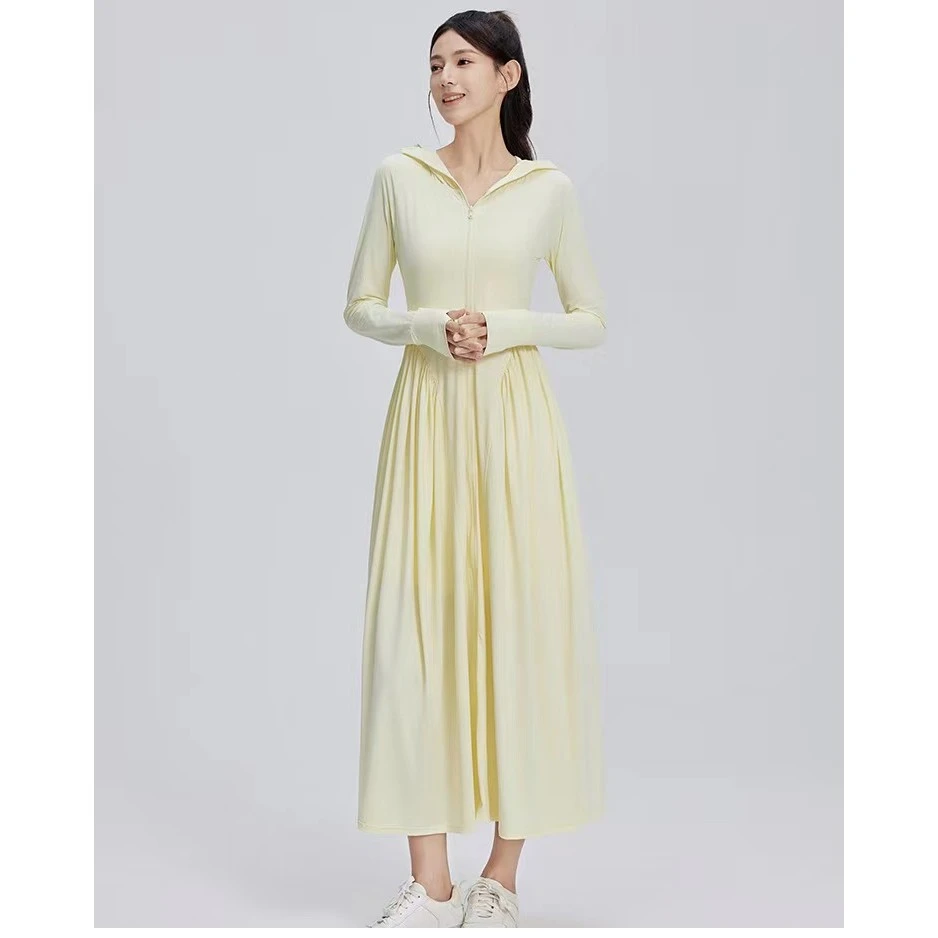 2025夏季新款沁颜女神防晒衣女凉感防晒裙长款时尚全身防晒连衣裙