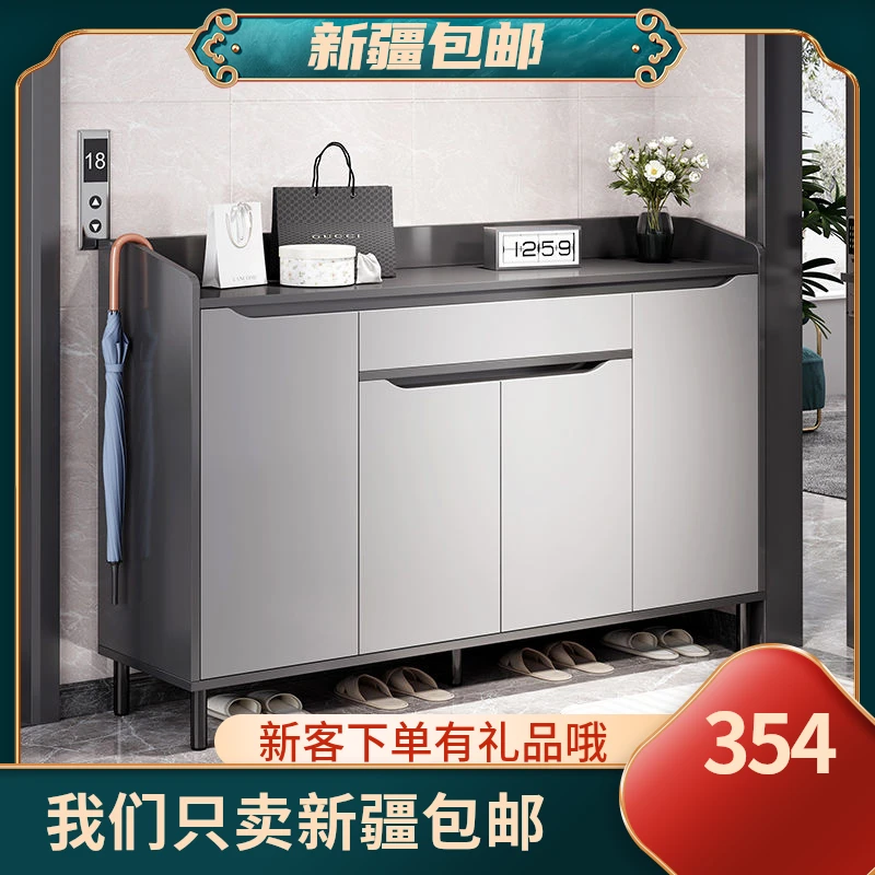 新疆包邮鞋柜家用门口楼道大容量门厅玄关柜进门收纳简约储物柜阳