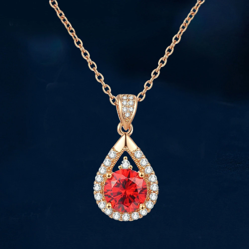 怡佩言【高定】蛇年新款海洋之心300分女神~高级红色吊坠项链