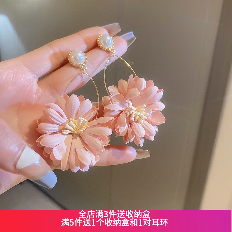 非金属耳饰 新款度假风花朵轻奢个性自然风夸张时尚设计耳环53号