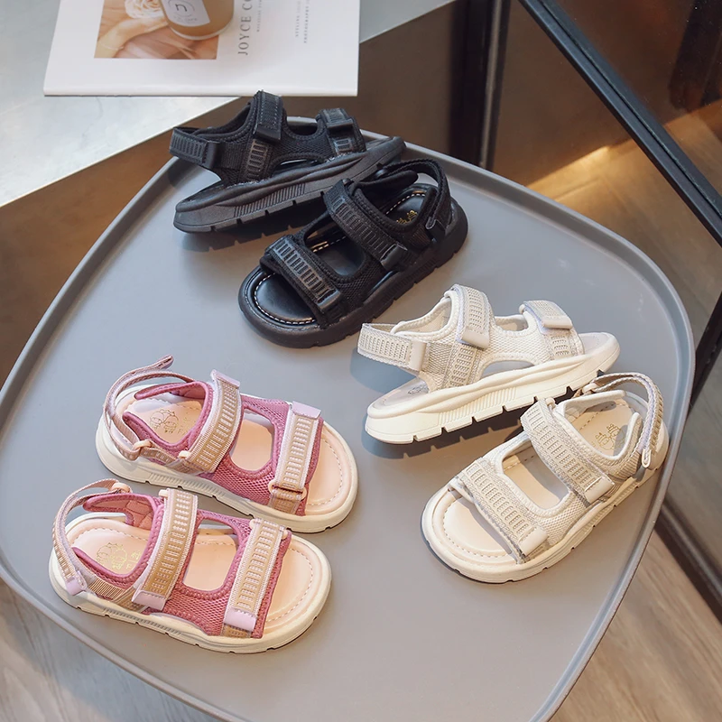 儿童运动凉鞋2023夏季新款休闲时尚沙滩软底凉鞋魔术贴百搭凉鞋
