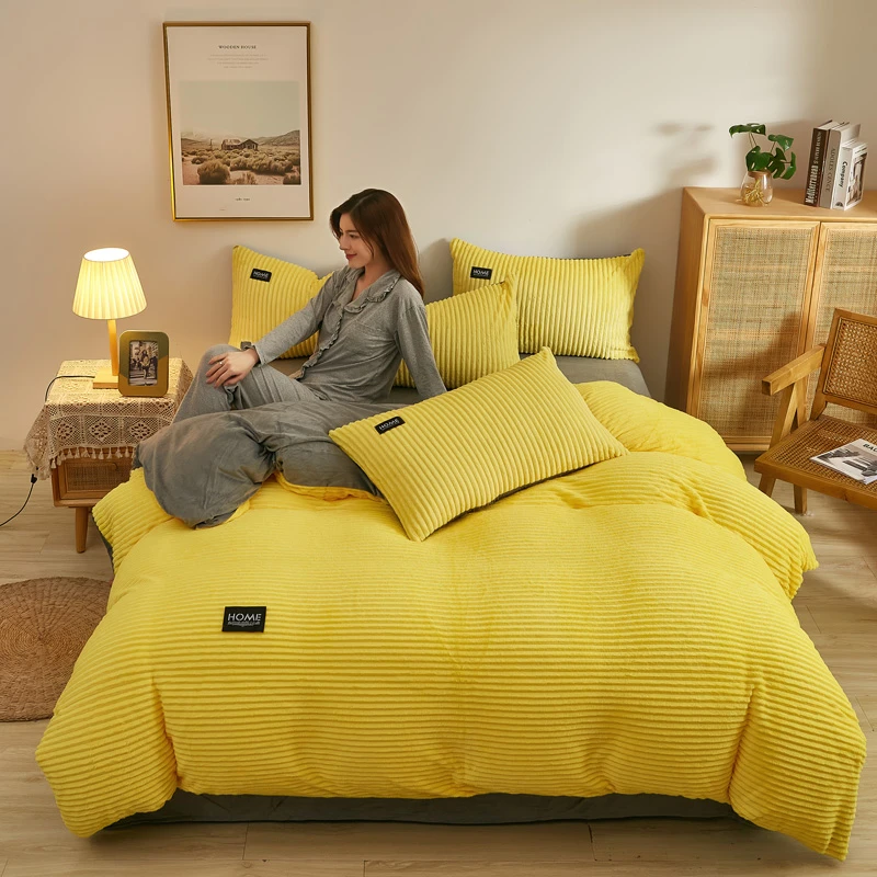【得主播一对一】冬季加厚加绒双面珊瑚绒保暖四件套冬季床品四件套