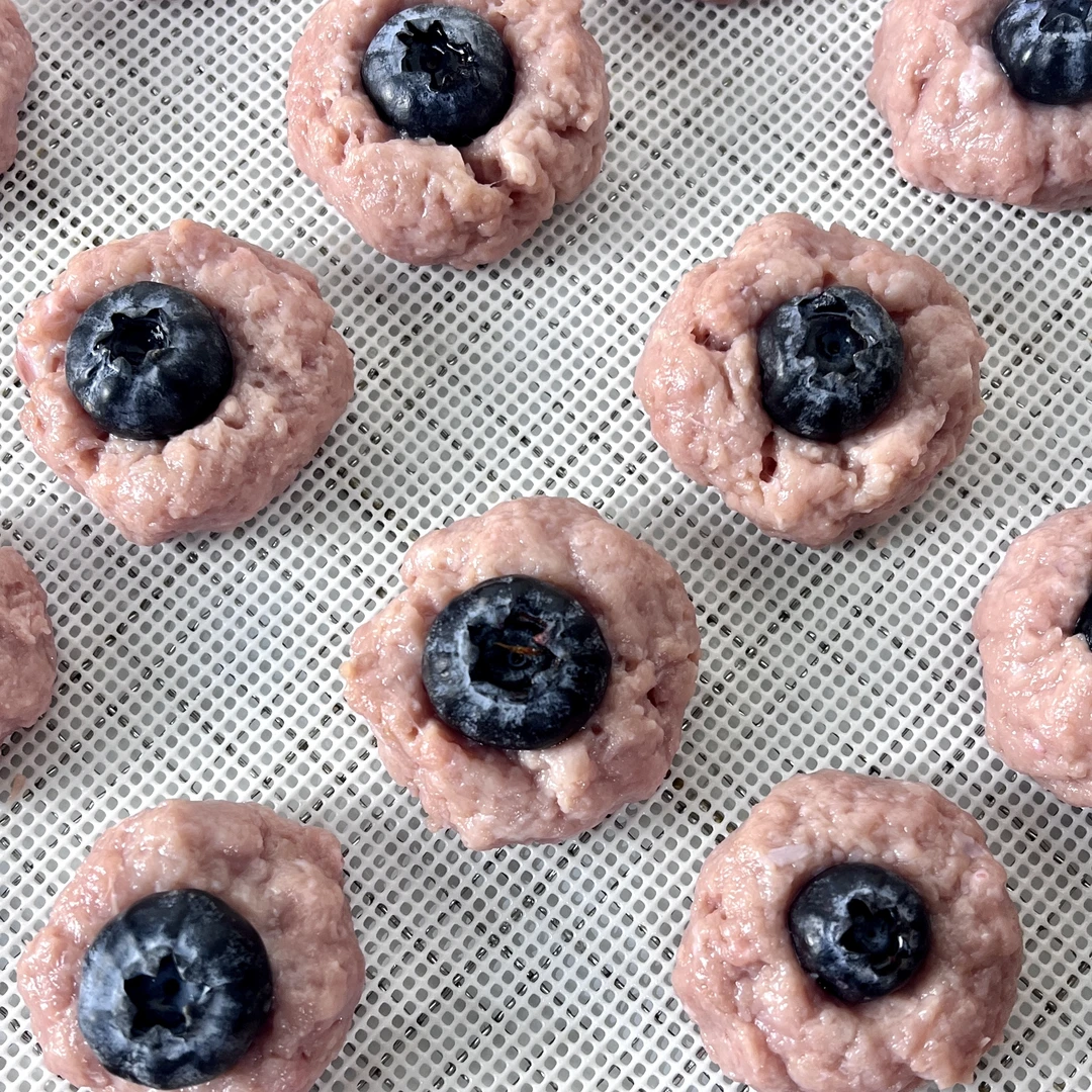 泡芙家【鸭肉蓝莓曲奇饼】自制训练零食降火祛泪痕猫咪狗狗保护视力