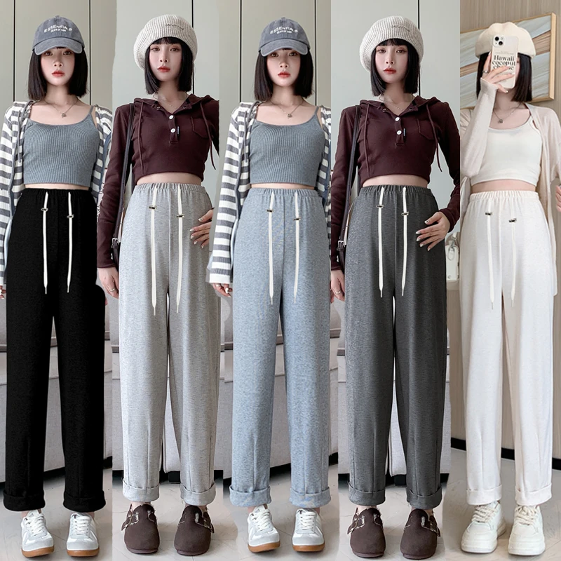 孕妇抽绳休闲糯米裤秋冬新款外穿萝卜显瘦哈伦孕妇裤