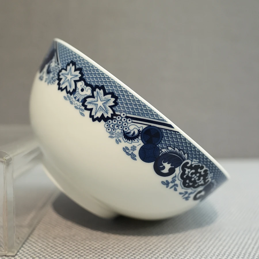 GZ RL/红叶2个微瑕古典园林6英寸面碗