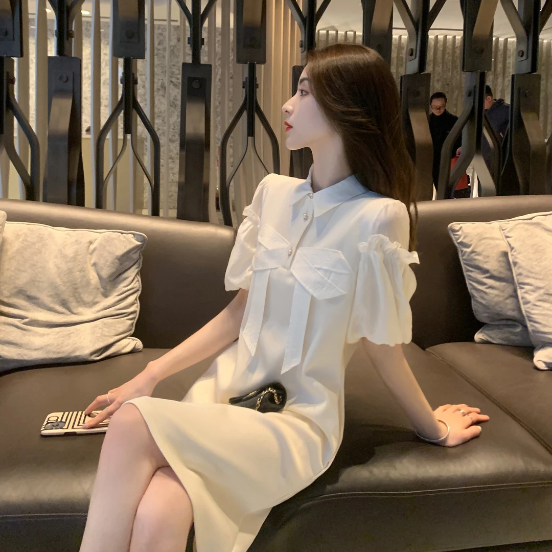 法式小众连衣裙2024女新款气质小香风高级感小个子显瘦裙子女夏季
