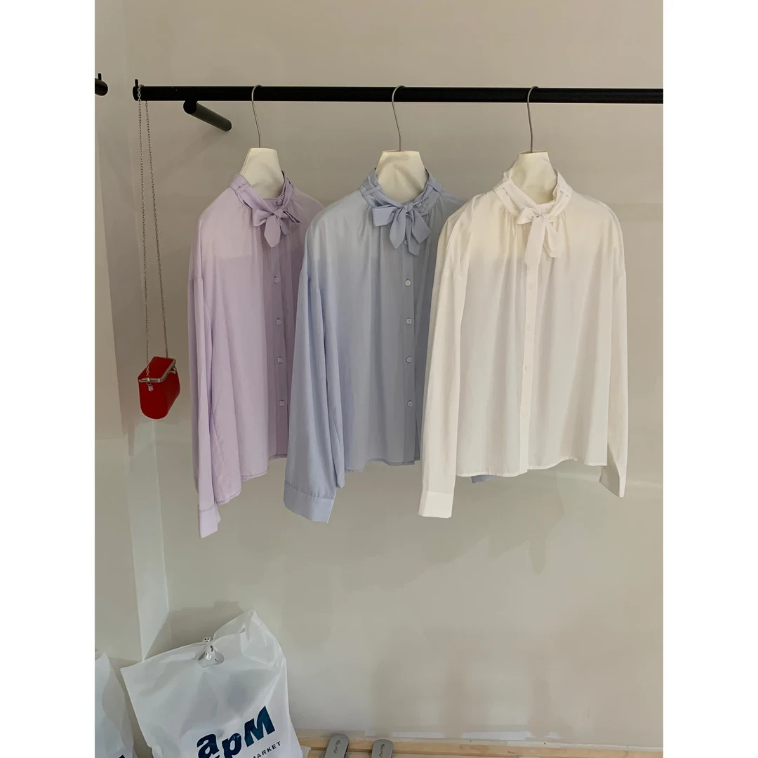 【BeautyKey】玫瑰故事 气质长袖小众设计感减龄百搭衬衫