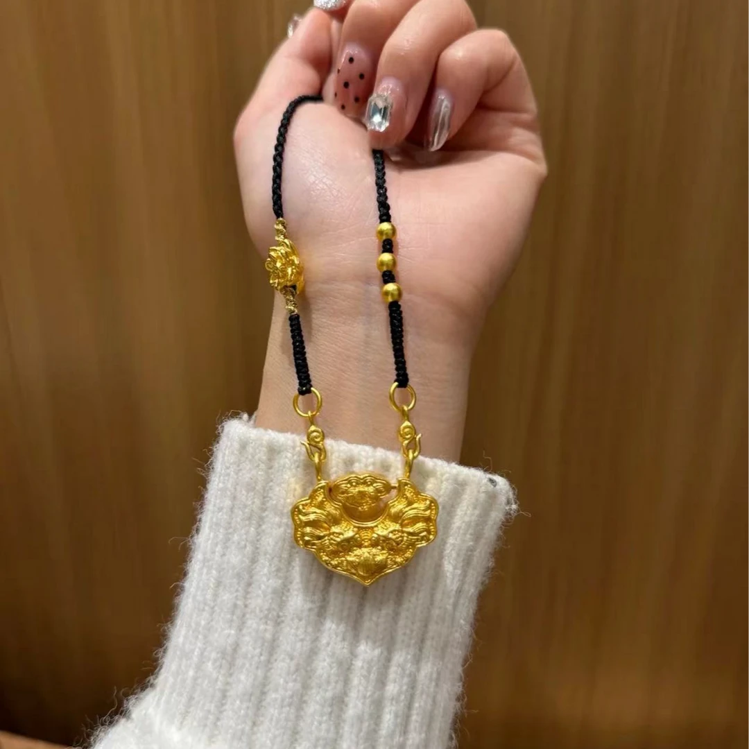 合金吊坠 【锦鲤锁吊坠】女款手工时尚编织编绳挂坠镶嵌精美