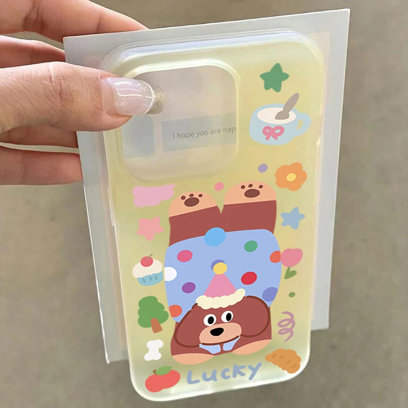 倒立棕熊适用于iphone16/15苹果手机壳SE2软胶14promax13磨砂1211