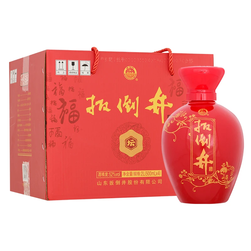 扳倒井福坛 浓香型 优级 白酒 整箱装 52度500ml*4坛