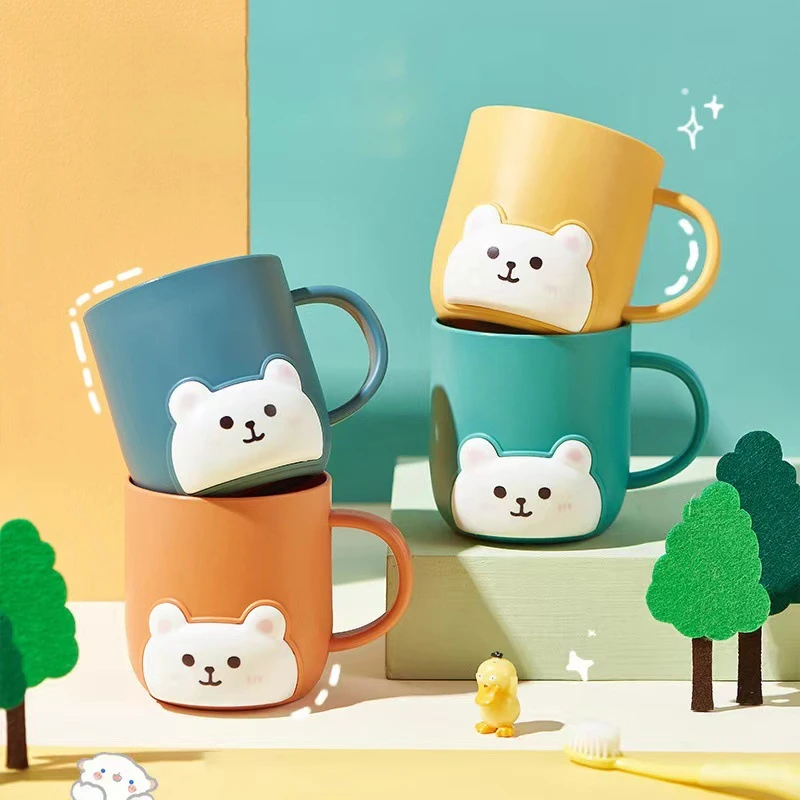 亏本福利漱口水杯卡通小熊儿童创意可爱家用学生刷牙防摔加厚批发