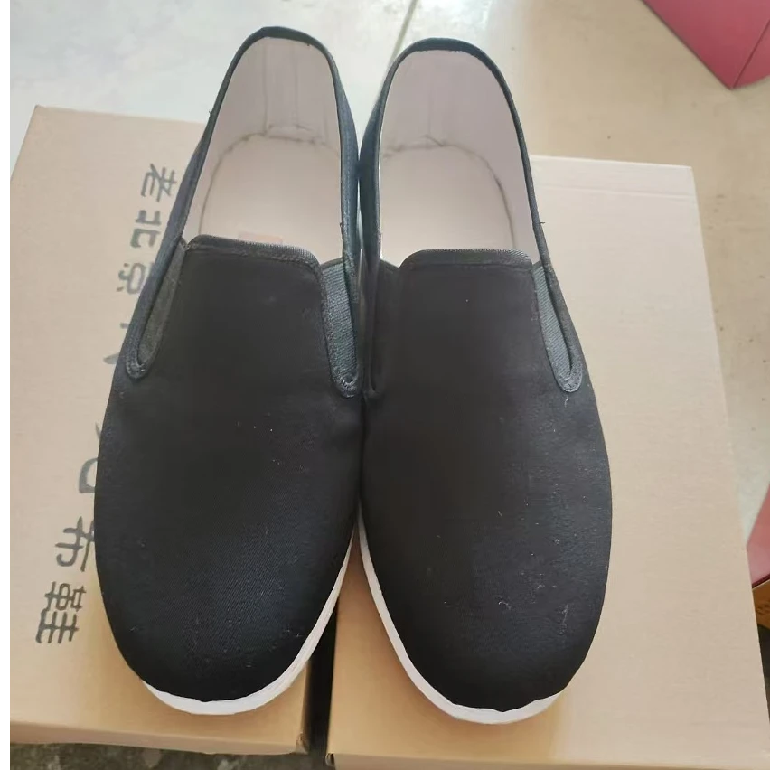 礼服呢纯手工一字纳底反上线舒适老北京布鞋麻绳纳底贴片布鞋