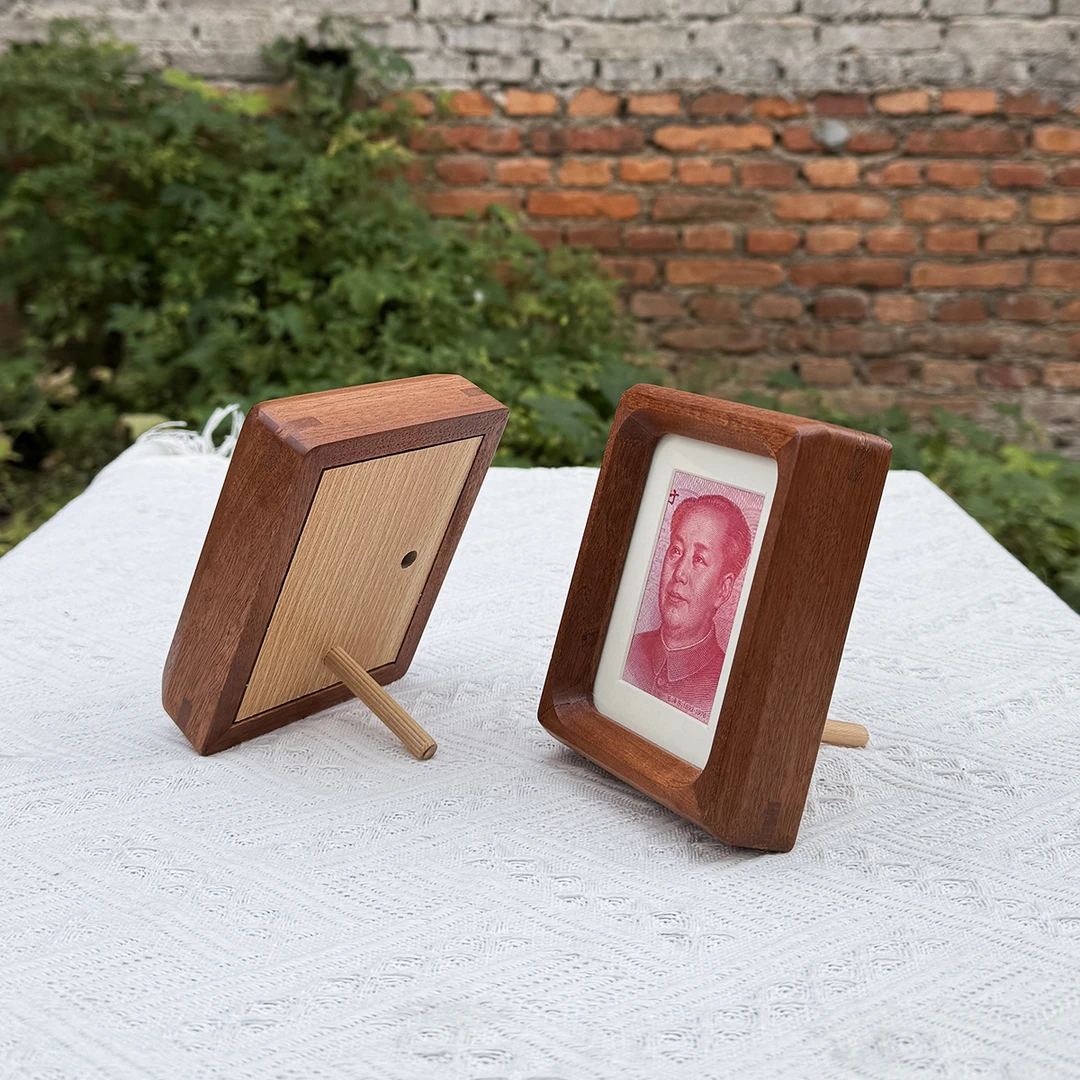 实木榫卯南美黑胡桃增运多金画框钱币装饰框人民币装饰储存相框