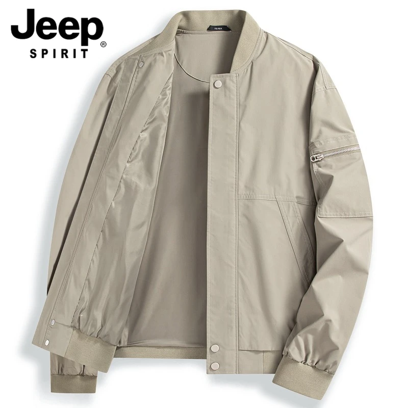 JEEPSPIRIT吉普男士夹克秋季商务休闲潮流简约宽松帅气上衣男外套