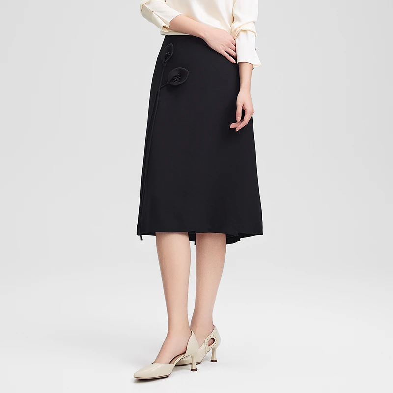 赢智尚季新款手工定制立体花醋酸半裙职场显瘦ZW00934