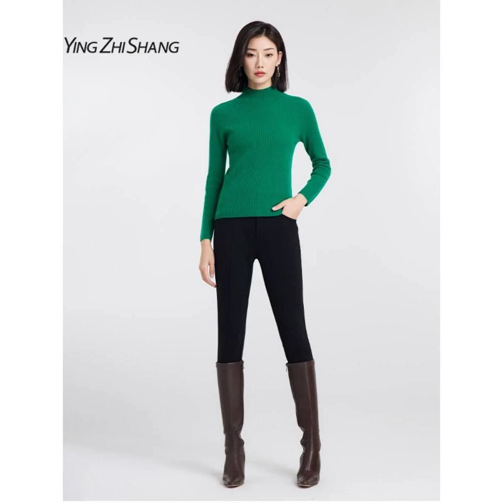 半高领绵羊毛针织女休闲打底衫ZZ00335