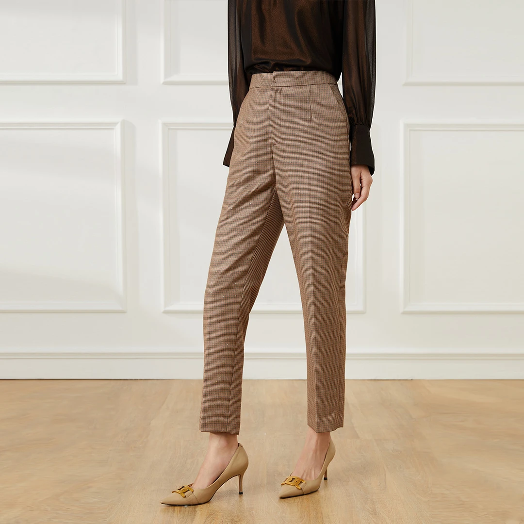 赢智尚中腰九分烟管裤ZV01092