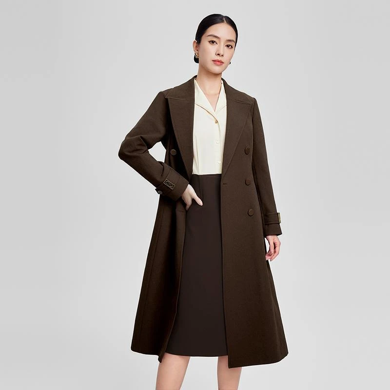 秋新款长袖小X型略松长款风衣ZJ00248