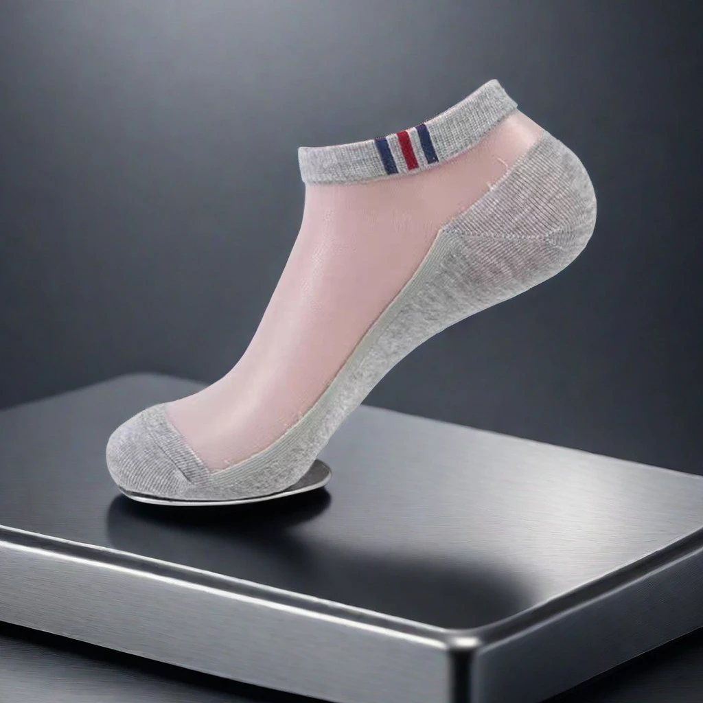 男士丝袜短筒透气商务排汗薄款浅口丝袜夏天短腿夏季短袜高端男款