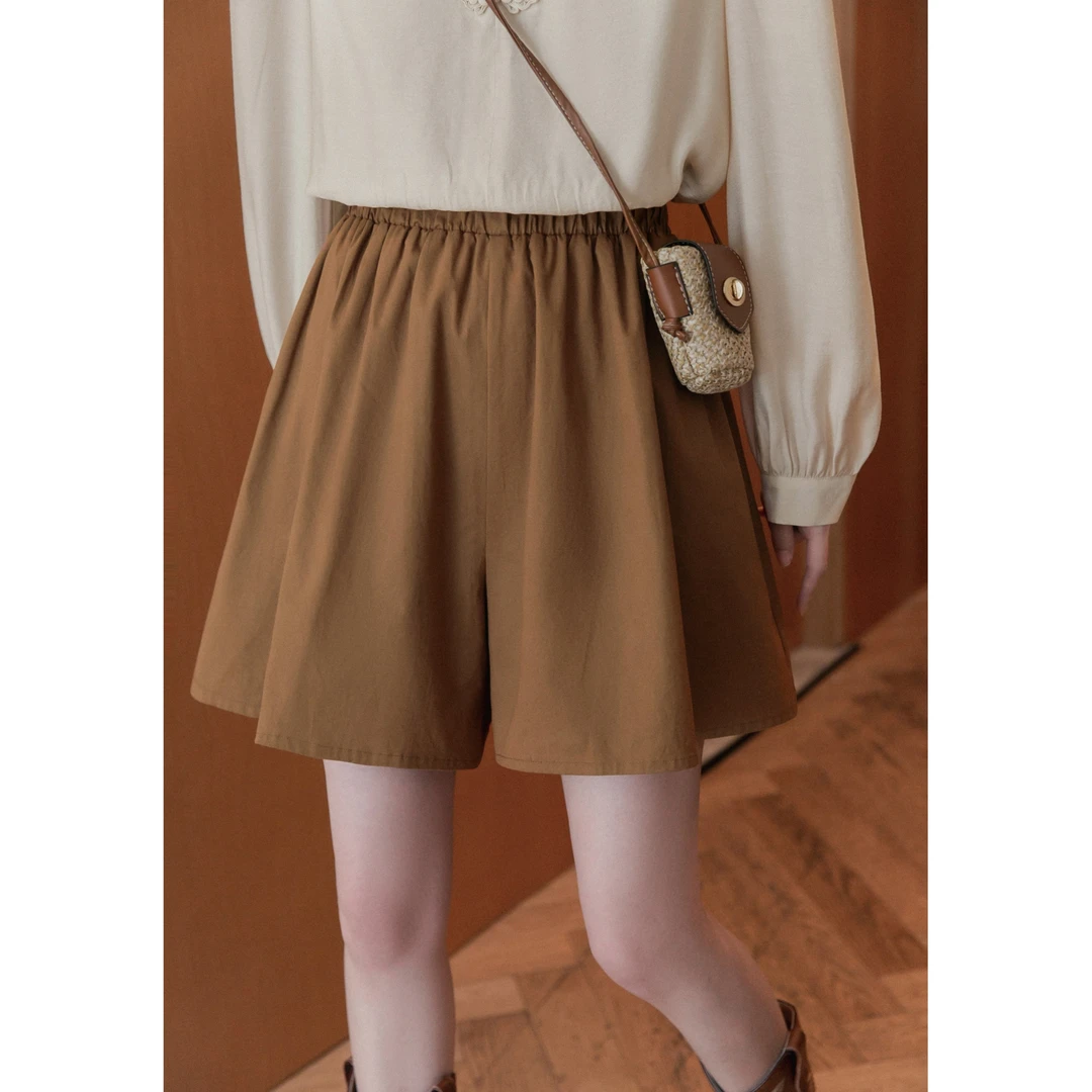 【季末折扣】小谷粒高腰a字短裤夏女五分裤女裙裤