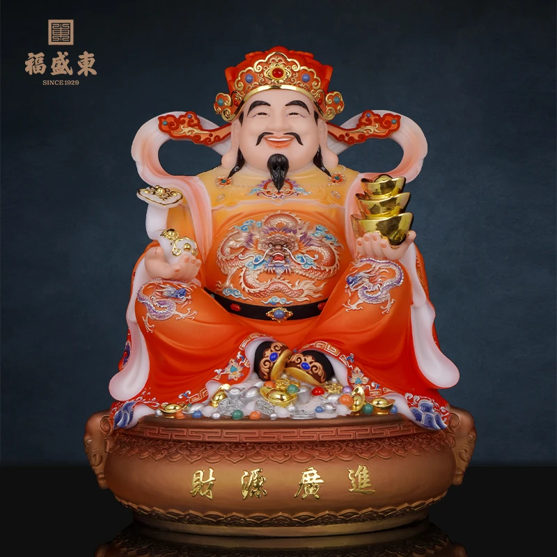 财神爷汉白玉文财神比干范蠡手持如意元宝店铺开业送礼桌面摆件