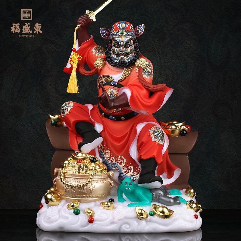 钟馗汉白玉俗神伏魔钟馗捉鬼花脸鬼脸钟馗居家堂口桌面供养摆件
