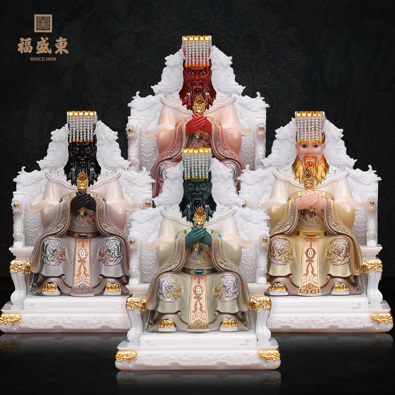 四海龙王汉白玉摆件工艺品西海东海南海北海龙王风调雨顺居家摆件