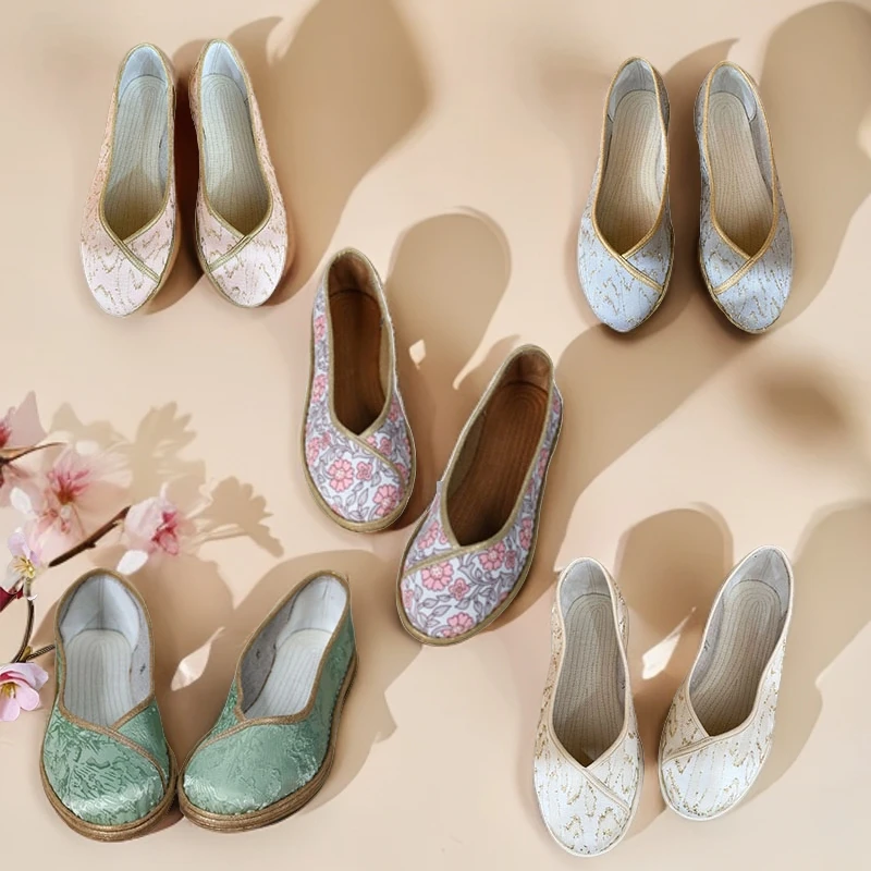 【断码特价】汉鞋外穿一脚蹬女鞋懒人鞋女千层底布鞋国潮