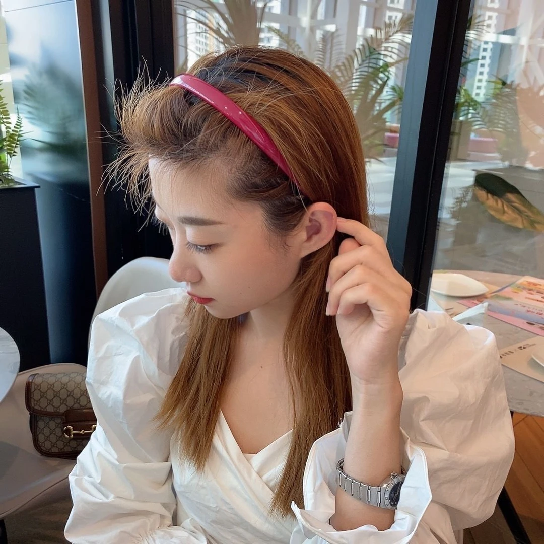 果冻色发箍女~复古港风气质高端带齿防滑耐用亚克力头箍发卡发饰