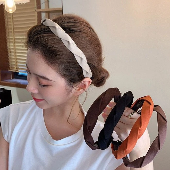 编织发箍女适合短发优雅头箍简约脸发卡新款2022气质