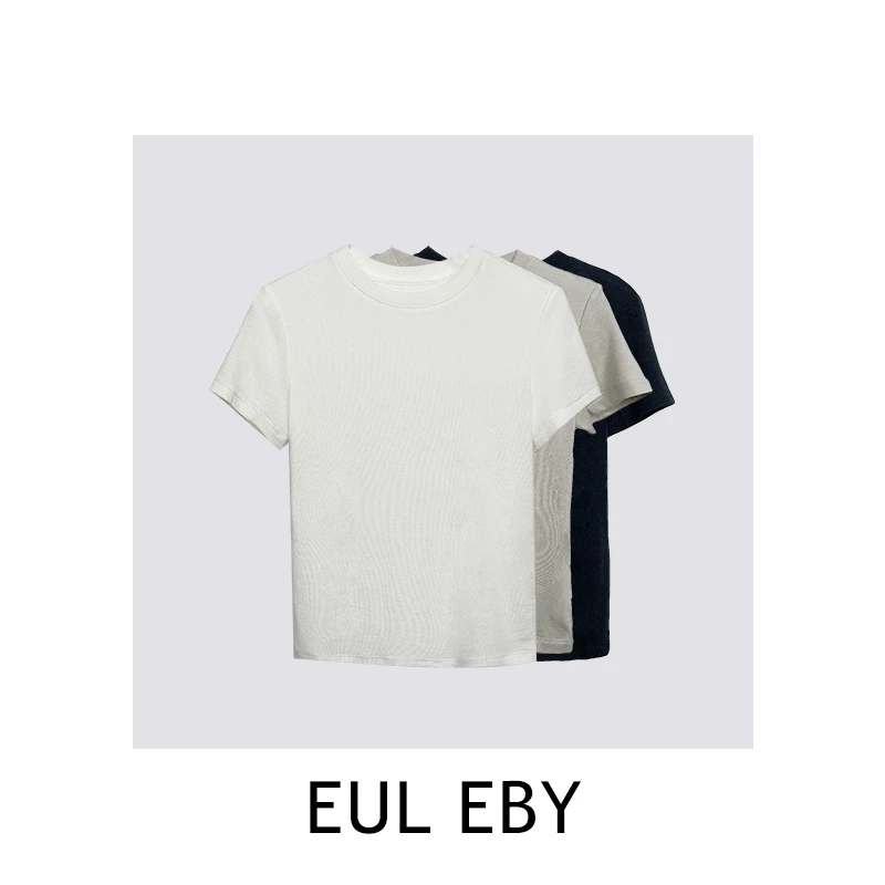 【清】薄荷曼波莱赛尔+羊毛洛可可色短袖T恤241058#