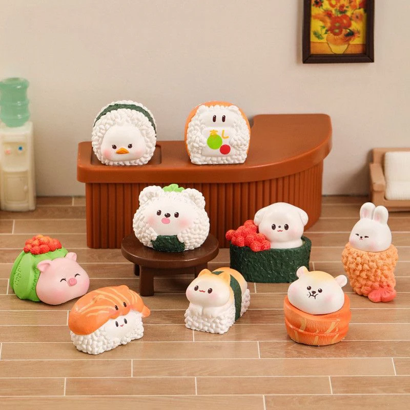 【萌萌寿司小动物】“啾咪家”diy手工树脂摆件
