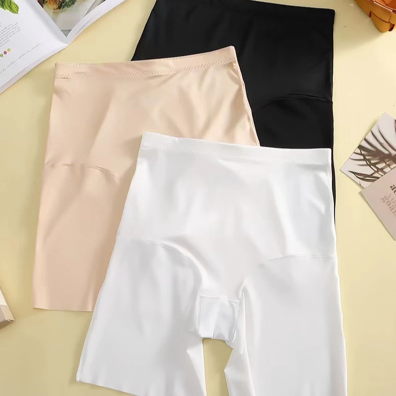 200斤特大码冰丝安全裤女夏薄款高腰短裤内裤二合一打底裤防走光