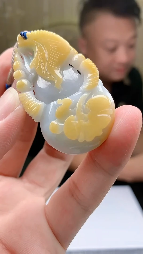 【闪购商品】定制翡翠未镶嵌4969bb-毛货葫芦249