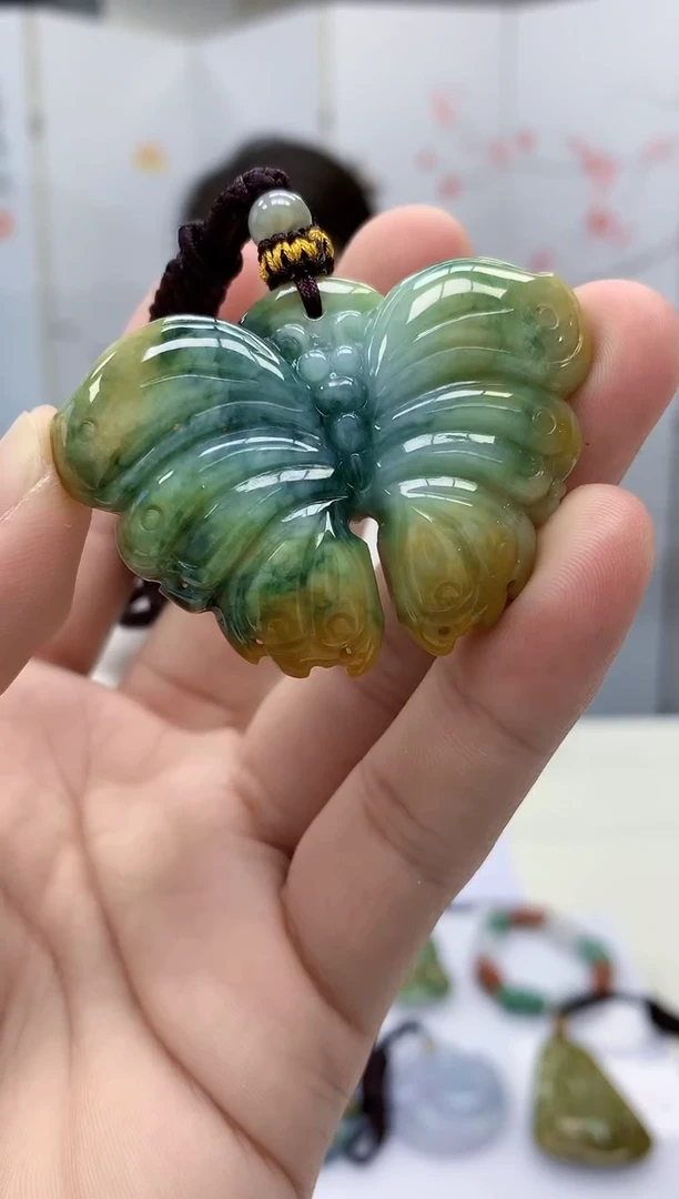 【闪购商品】定制翡翠未镶嵌4902bb-毛货挂件6
