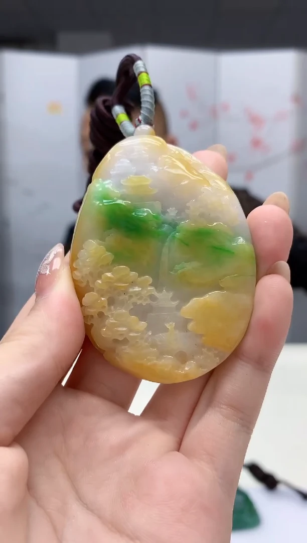 【闪购商品】定制翡翠未镶嵌4969jw-毛货挂件2