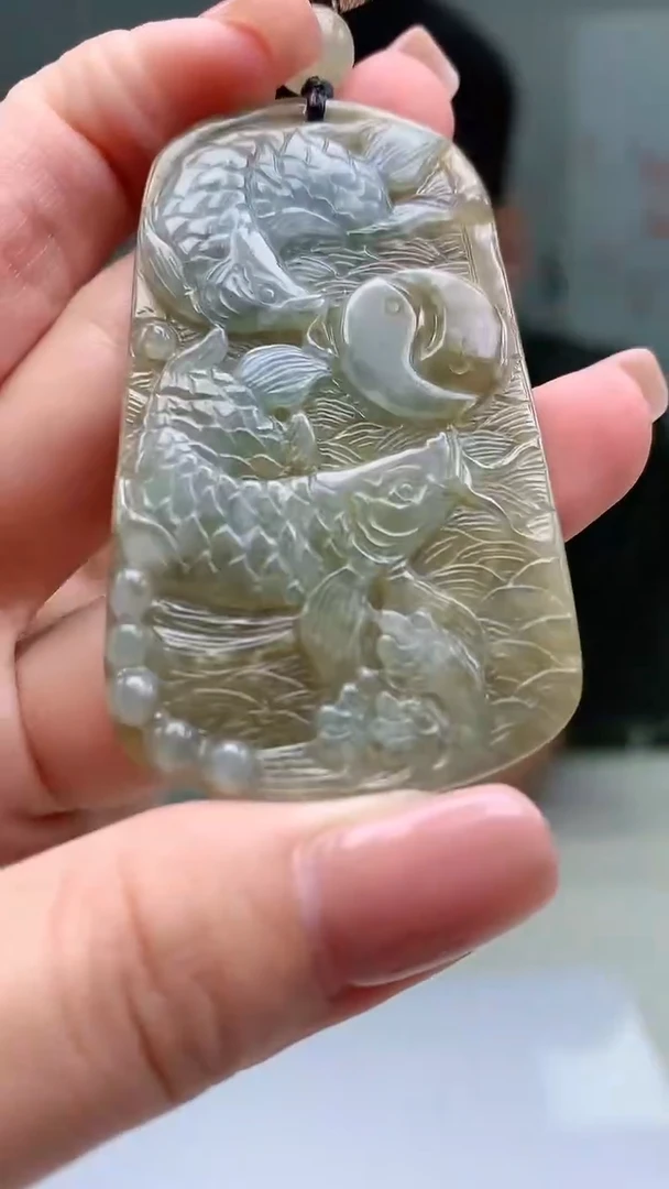 【闪购商品】定制翡翠未镶嵌5028jj-毛货挂件94